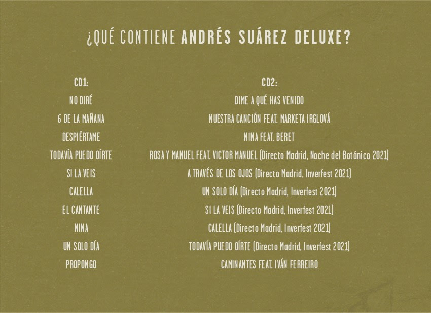 Andrés Suarez disco Andrés Suárez