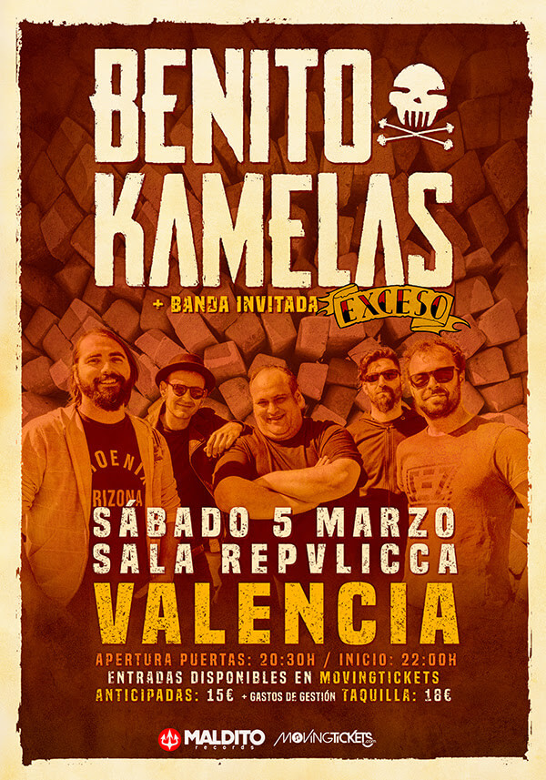 concierto entradas benito kamelas resiliencia valencia