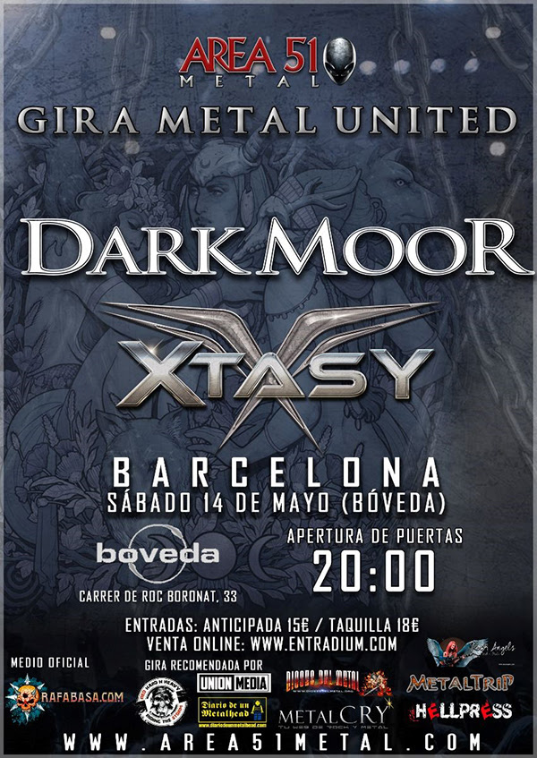concierto Dark Moon Barcelona 14 mayo